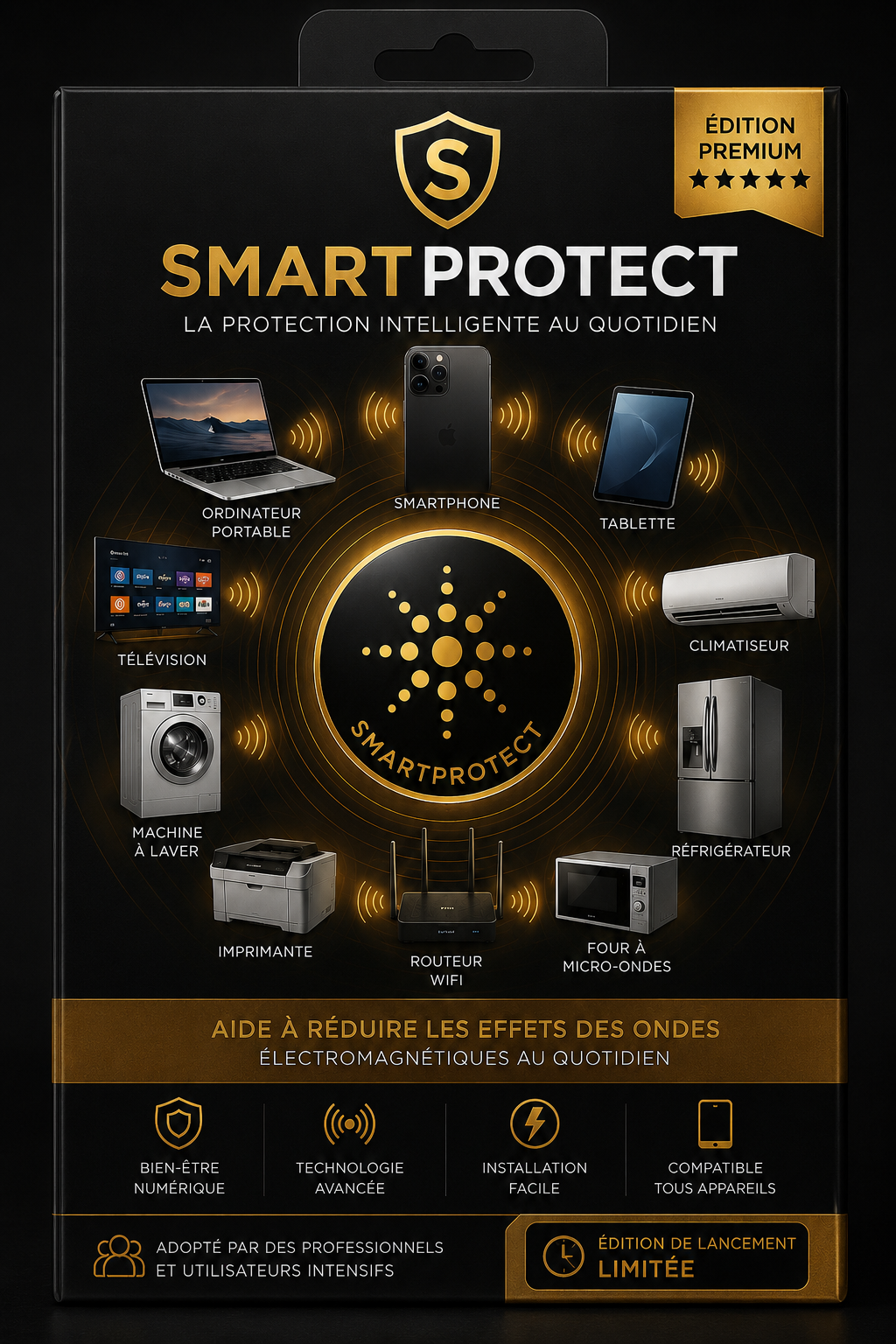 SmartProtect Édition Premium — Patch anti-ondes